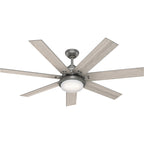 Ventilateur de plafond Hunter WiFi Whittington avec lumière LED, télécommande portable - Moulin à vent - Industriel, Ferme, Rustique - VENTILATEUR INTELLIGENT !