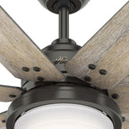 Ventilateur de plafond Hunter WiFi Whittington avec lumière LED, télécommande portable - Moulin à vent - Industriel, Ferme, Rustique - VENTILATEUR INTELLIGENT !