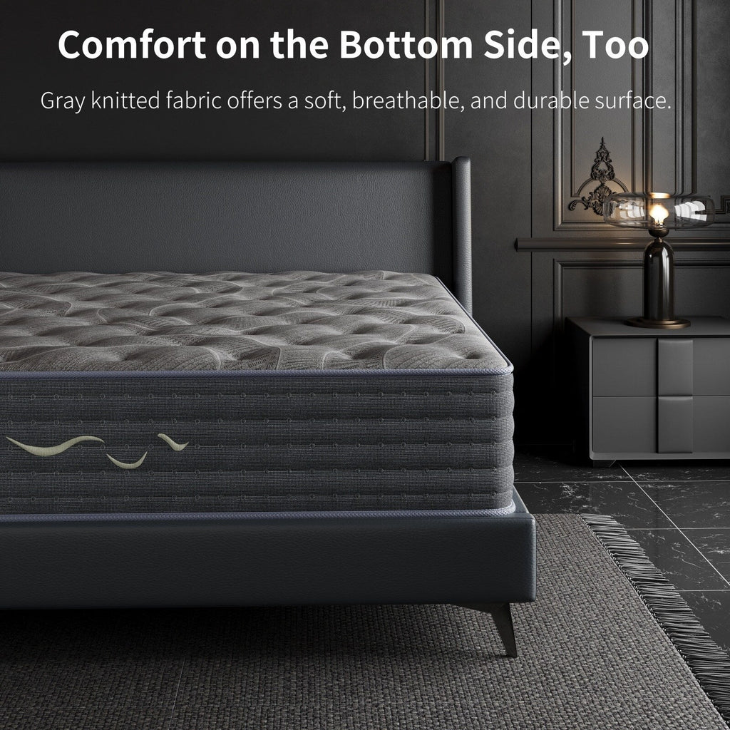 Matelas hybride double face luxueux SweDrea de 14 po – Ferme/Mince, certifié CertiPUR-US, SGS et OEKO-TEX