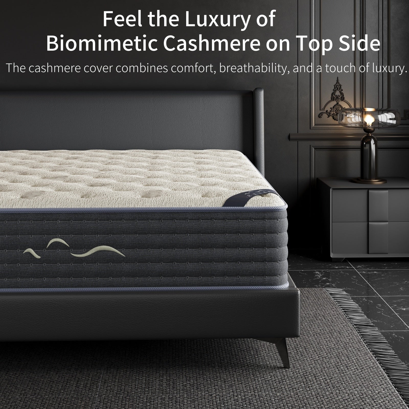 Matelas hybride double face luxueux SweDrea de 14 po – Ferme/Mince, certifié CertiPUR-US, SGS et OEKO-TEX