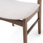 Chaise de salle à manger Abrielle en bois d'hévéa rembourrée de style milieu de siècle (lot de 2) par Christopher Knight Home