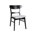 Chaise de salle à manger Abrielle en bois d'hévéa rembourrée de style milieu de siècle (lot de 2) par Christopher Knight Home