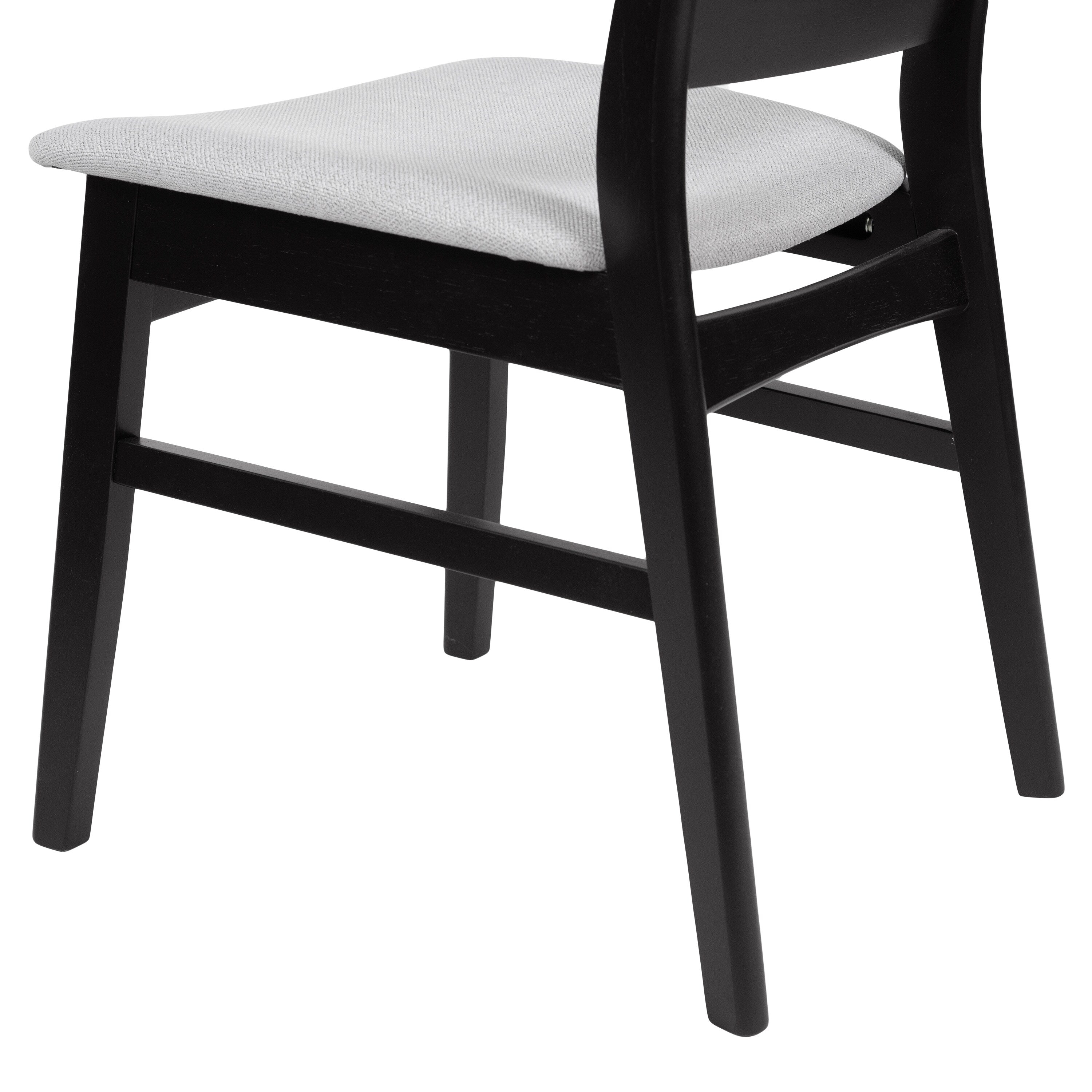 Chaise de salle à manger Abrielle en bois d'hévéa rembourrée de style milieu de siècle (lot de 2) par Christopher Knight Home