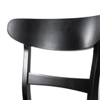 Chaise de salle à manger Abrielle en bois d'hévéa rembourrée de style milieu de siècle (lot de 2) par Christopher Knight Home
