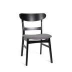 Chaise de salle à manger Abrielle en bois d'hévéa rembourrée de style milieu de siècle (lot de 2) par Christopher Knight Home