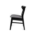 Chaise de salle à manger Abrielle en bois d'hévéa rembourrée de style milieu de siècle (lot de 2) par Christopher Knight Home