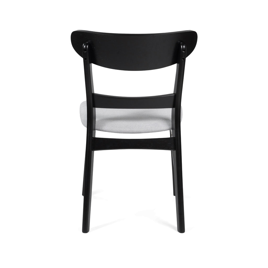 Chaise de salle à manger Abrielle en bois d'hévéa rembourrée de style milieu de siècle (lot de 2) par Christopher Knight Home