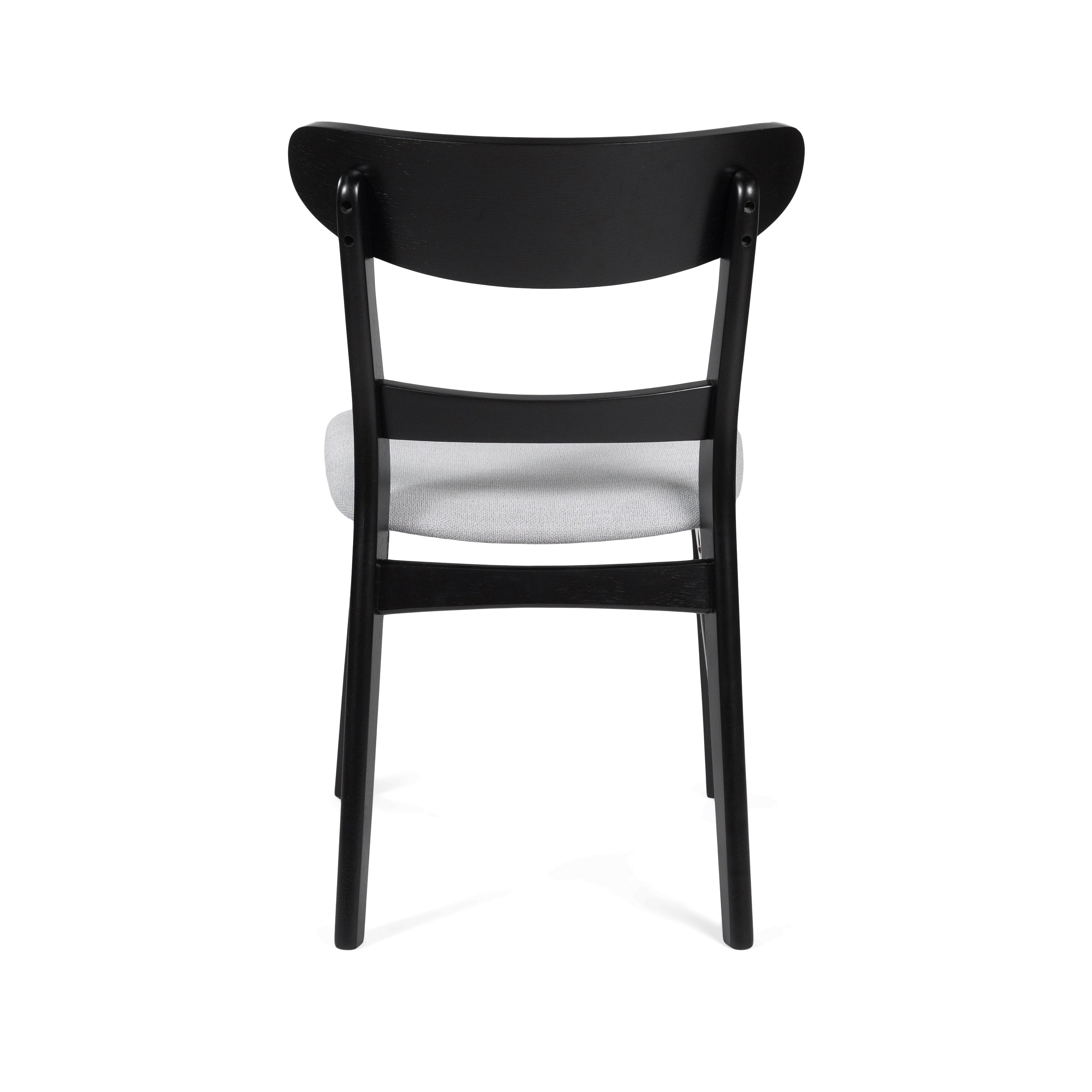 Chaise de salle à manger Abrielle en bois d'hévéa rembourrée de style milieu de siècle (lot de 2) par Christopher Knight Home