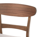 Chaise de salle à manger Abrielle en bois d'hévéa rembourrée de style milieu de siècle (lot de 2) par Christopher Knight Home
