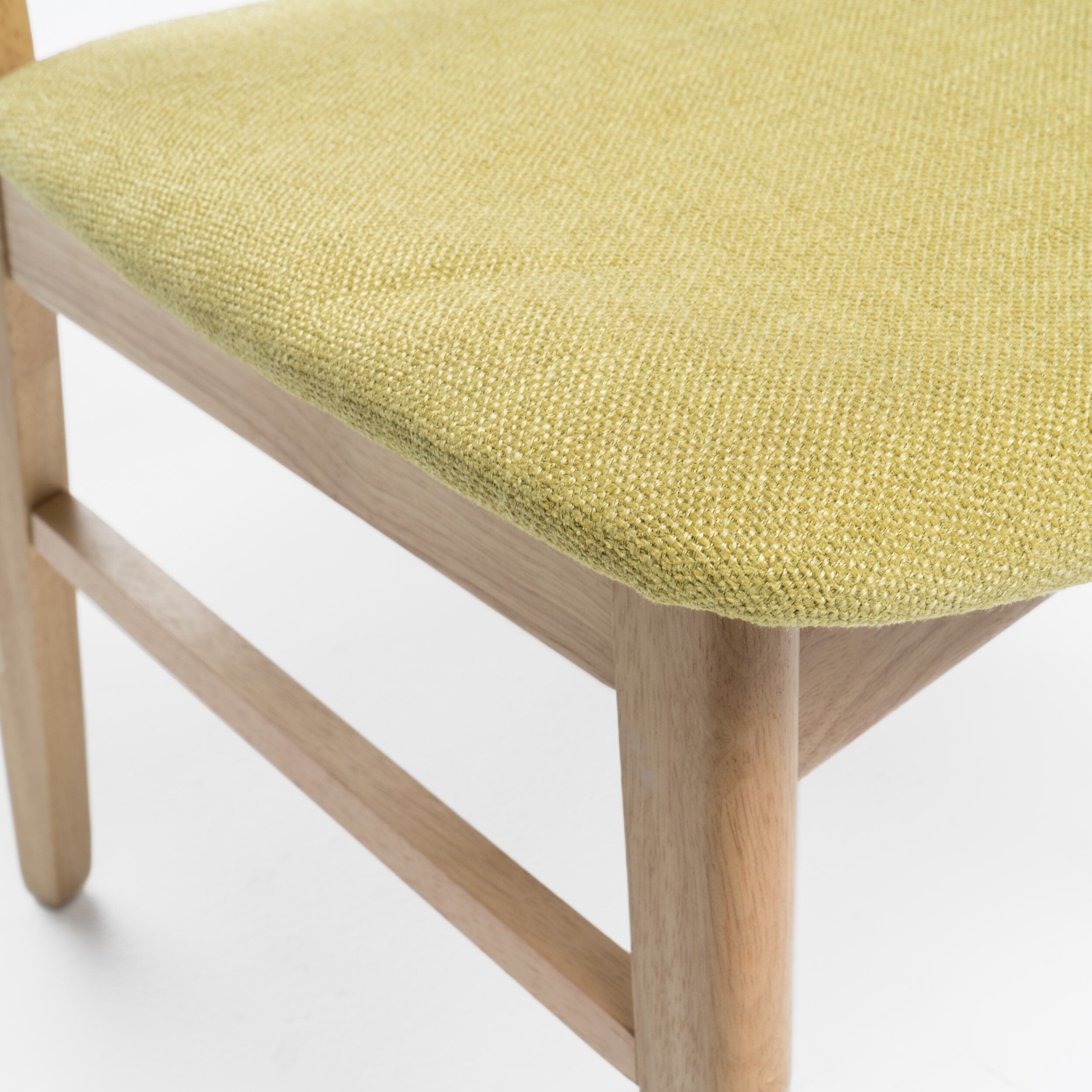 Chaise de salle à manger Abrielle en bois d'hévéa rembourrée de style milieu de siècle (lot de 2) par Christopher Knight Home