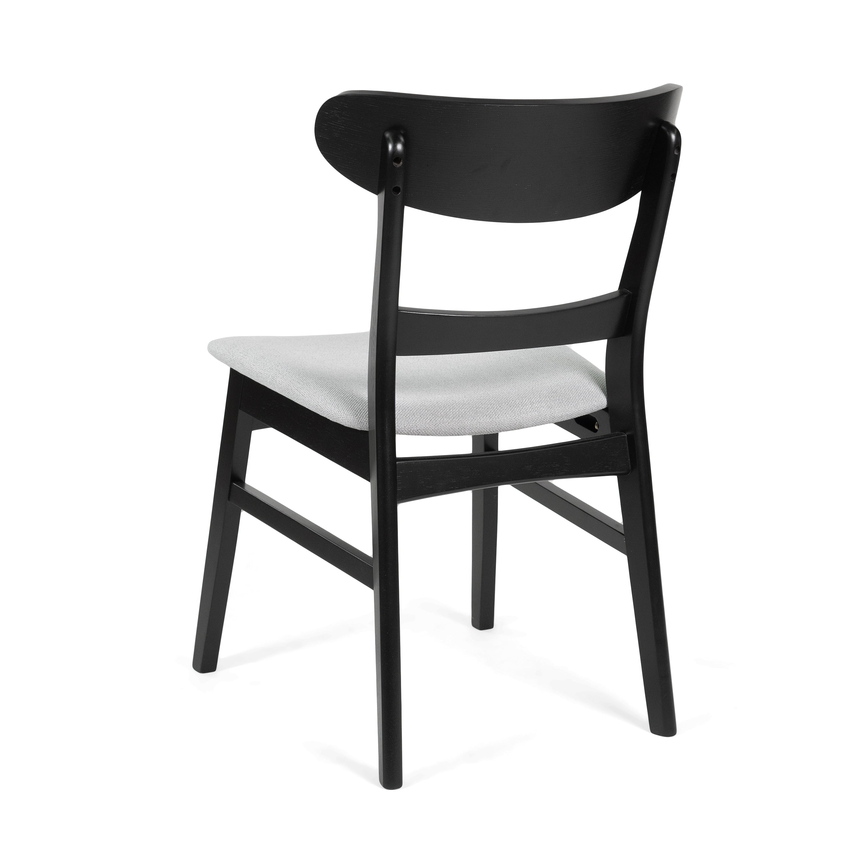 Chaise de salle à manger Abrielle en bois d'hévéa rembourrée de style milieu de siècle (lot de 2) par Christopher Knight Home