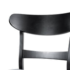 Chaise de salle à manger Abrielle en bois d'hévéa rembourrée de style milieu de siècle (lot de 2) par Christopher Knight Home