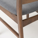 Chaise de salle à manger Abrielle en bois d'hévéa rembourrée de style milieu de siècle (lot de 2) par Christopher Knight Home