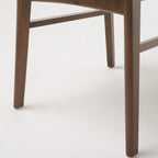 Chaise de salle à manger Abrielle en bois d'hévéa rembourrée de style milieu de siècle (lot de 2) par Christopher Knight Home