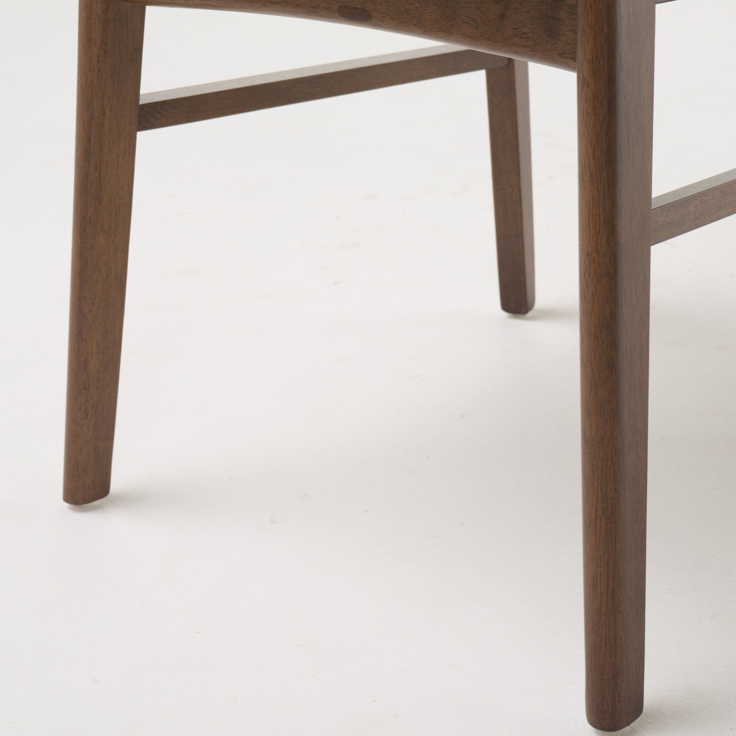 Chaise de salle à manger Abrielle en bois d'hévéa rembourrée de style milieu de siècle (lot de 2) par Christopher Knight Home