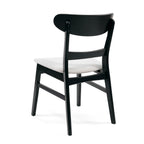 Chaise de salle à manger Abrielle en bois d'hévéa rembourrée de style milieu de siècle (lot de 2) par Christopher Knight Home