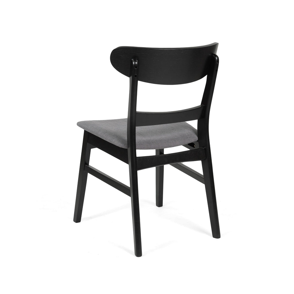 Chaise de salle à manger Abrielle en bois d'hévéa rembourrée de style milieu de siècle (lot de 2) par Christopher Knight Home