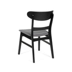 Chaise de salle à manger Abrielle en bois d'hévéa rembourrée de style milieu de siècle (lot de 2) par Christopher Knight Home