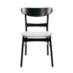 Chaise de salle à manger Abrielle en bois d'hévéa rembourrée de style milieu de siècle (lot de 2) par Christopher Knight Home