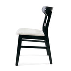 Chaise de salle à manger Abrielle en bois d'hévéa rembourrée de style milieu de siècle (lot de 2) par Christopher Knight Home