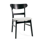 Chaise de salle à manger Abrielle en bois d'hévéa rembourrée de style milieu de siècle (lot de 2) par Christopher Knight Home