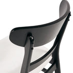 Chaise de salle à manger Abrielle en bois d'hévéa rembourrée de style milieu de siècle (lot de 2) par Christopher Knight Home