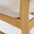 Chaise de salle à manger Abrielle en bois d'hévéa rembourrée de style milieu de siècle (lot de 2) par Christopher Knight Home