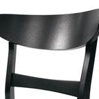 Chaise de salle à manger Abrielle en bois d'hévéa rembourrée de style milieu de siècle (lot de 2) par Christopher Knight Home