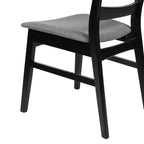 Chaise de salle à manger Abrielle en bois d'hévéa rembourrée de style milieu de siècle (lot de 2) par Christopher Knight Home