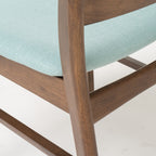 Chaise de salle à manger Abrielle en bois d'hévéa rembourrée de style milieu de siècle (lot de 2) par Christopher Knight Home