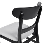 Chaise de salle à manger Abrielle en bois d'hévéa rembourrée de style milieu de siècle (lot de 2) par Christopher Knight Home