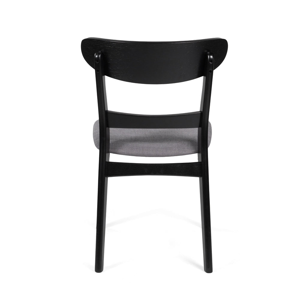 Chaise de salle à manger Abrielle en bois d'hévéa rembourrée de style milieu de siècle (lot de 2) par Christopher Knight Home