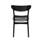 Chaise de salle à manger Abrielle en bois d'hévéa rembourrée de style milieu de siècle (lot de 2) par Christopher Knight Home