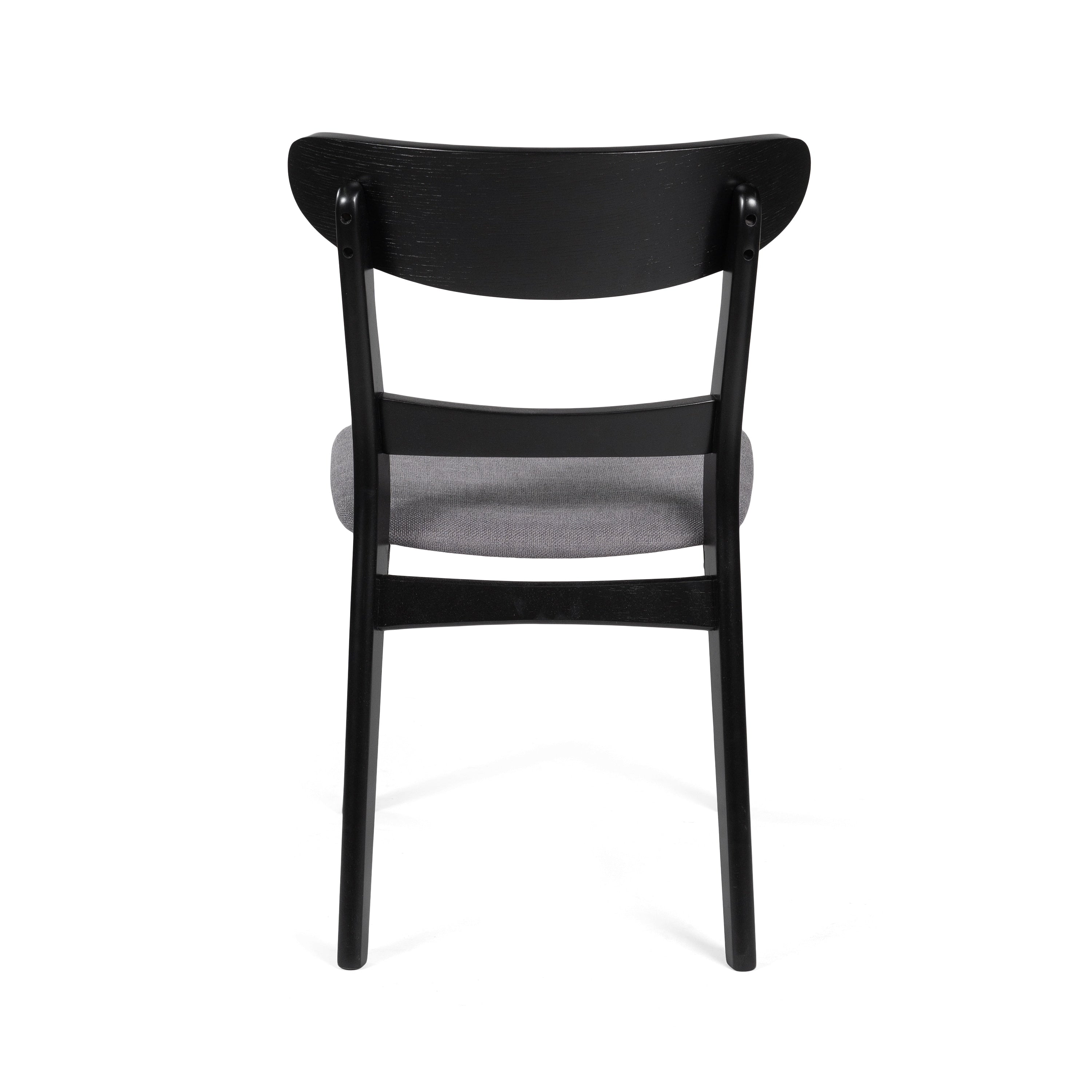Chaise de salle à manger Abrielle en bois d'hévéa rembourrée de style milieu de siècle (lot de 2) par Christopher Knight Home