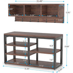 Ensemble de porte-manteaux et de bancs à chaussures pour entrée, porte-manteaux et porte-chaussures de style industriel