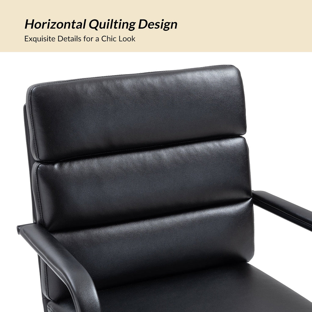 Chaise de travail moderne Joseph en similicuir avec verrouillage de l'inclinaison et inclinaison centrale par HULALA HOME