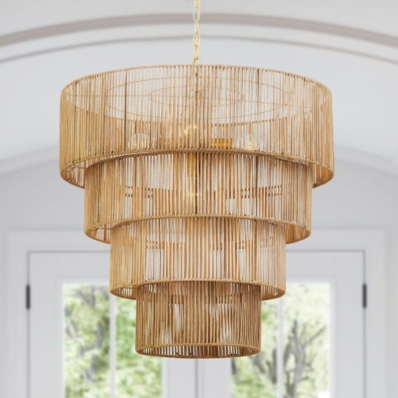 Suspension bohème KAWOTI largeur 26, 5 lumières, 4 niveaux