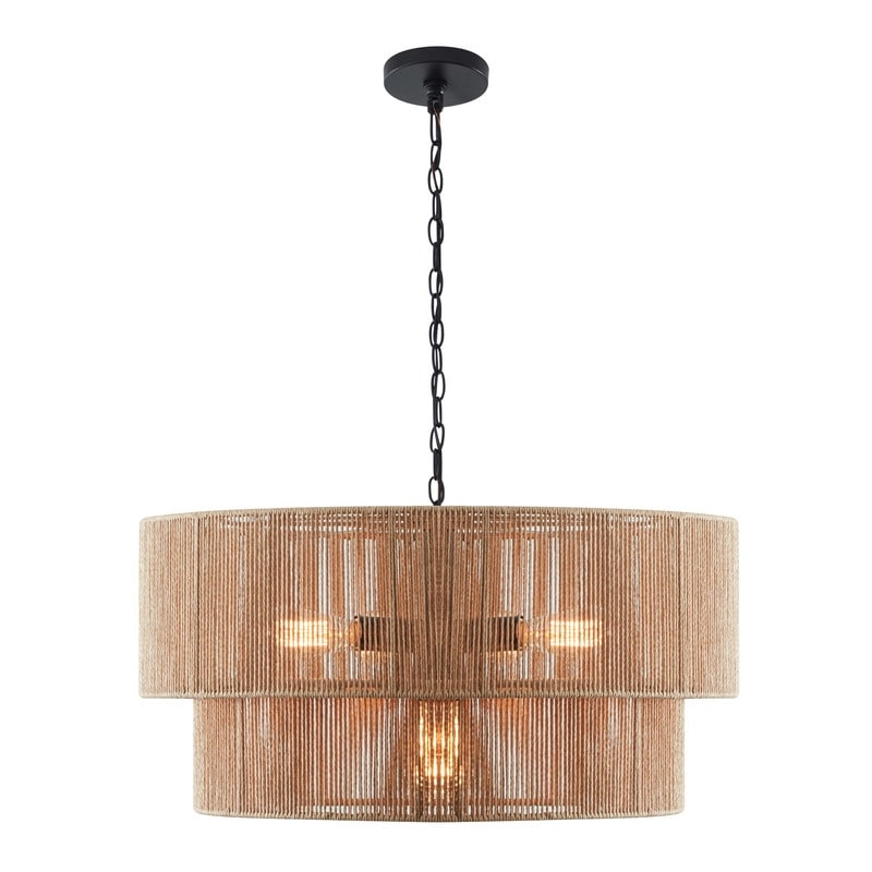 Suspension bohème KAWOTI largeur 26, 5 lumières, 4 niveaux