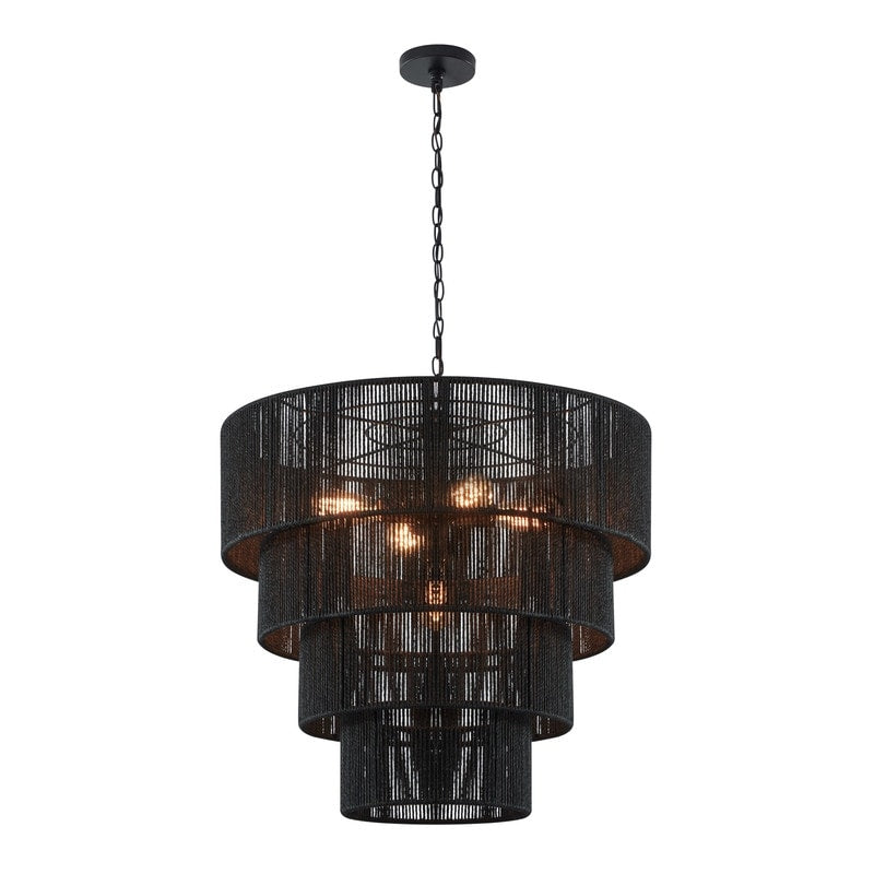 Suspension bohème KAWOTI largeur 26, 5 lumières, 4 niveaux