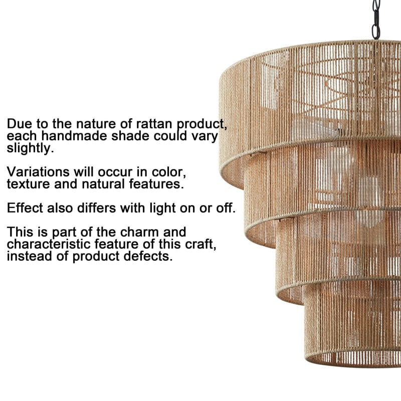 Suspension bohème KAWOTI largeur 26, 5 lumières, 4 niveaux