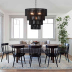 Suspension bohème KAWOTI largeur 26, 5 lumières, 4 niveaux