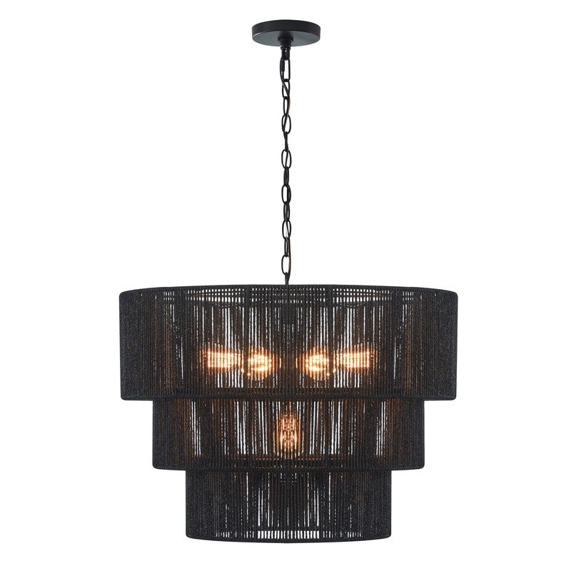 Suspension bohème KAWOTI largeur 26, 5 lumières, 4 niveaux