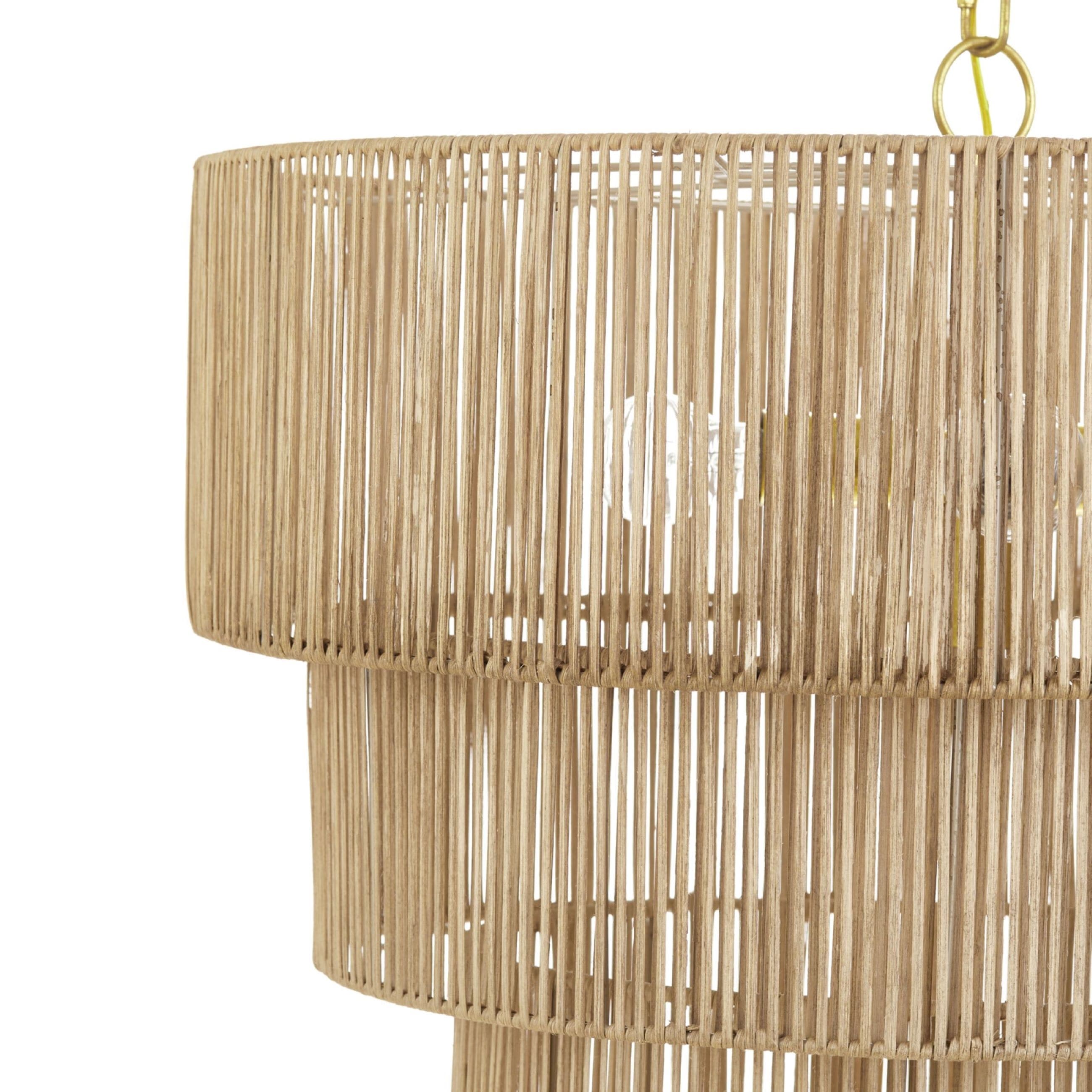 Suspension bohème KAWOTI largeur 26, 5 lumières, 4 niveaux