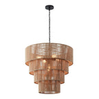 Suspension bohème KAWOTI largeur 26, 5 lumières, 4 niveaux