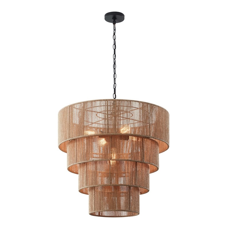 Suspension bohème KAWOTI largeur 26, 5 lumières, 4 niveaux