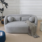 Causeuse 2 places rembourrée KINWELL Boucle avec oreillers