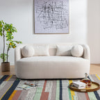 Causeuse 2 places rembourrée KINWELL Boucle avec oreillers