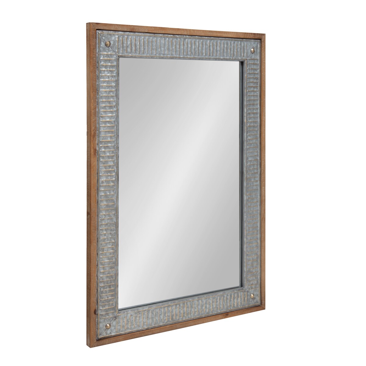 Miroir mural en bois et métal Kate et Laurel Deely