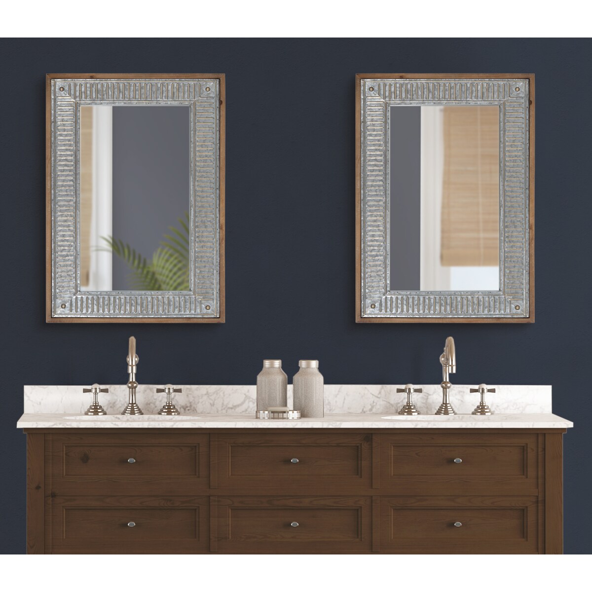 Miroir mural en bois et métal Kate et Laurel Deely