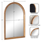 Miroir mural en bois Arch de Kate et Laurel Hatherleigh
